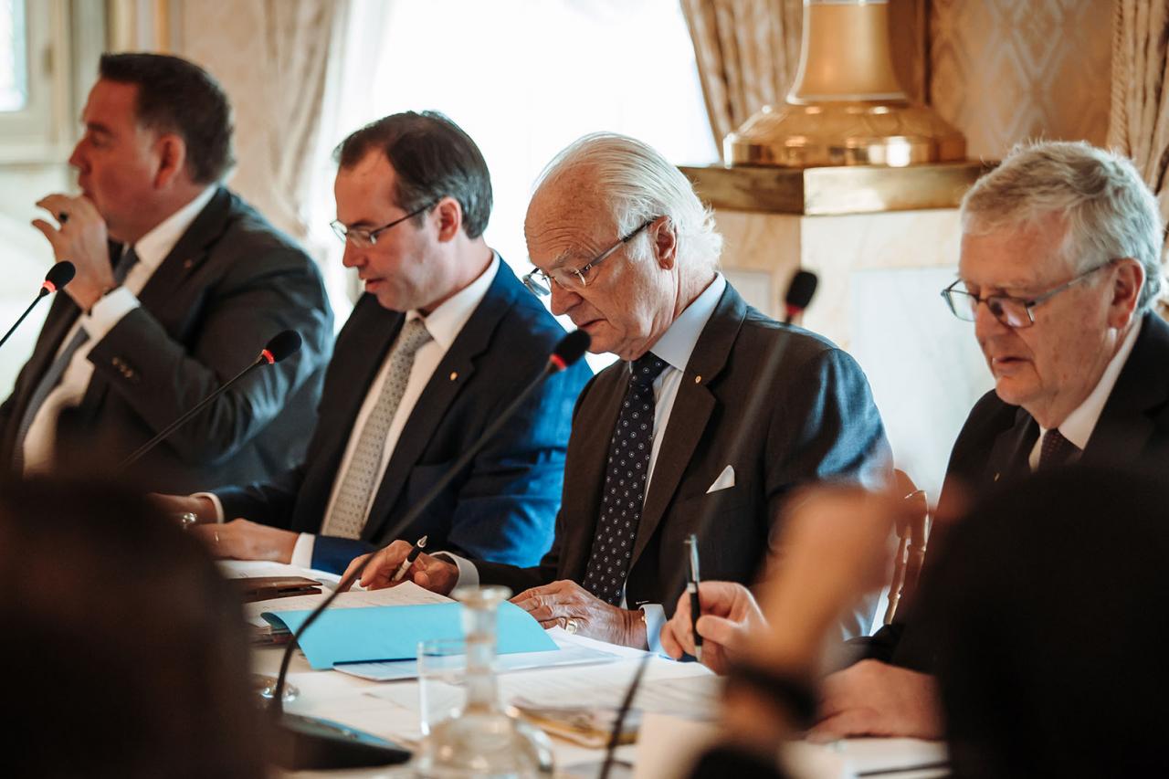 The Prince and the King of Sweden at the board meeting