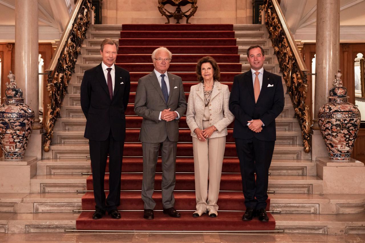 The Grand Duke with his son and the Swedish Royal Couple