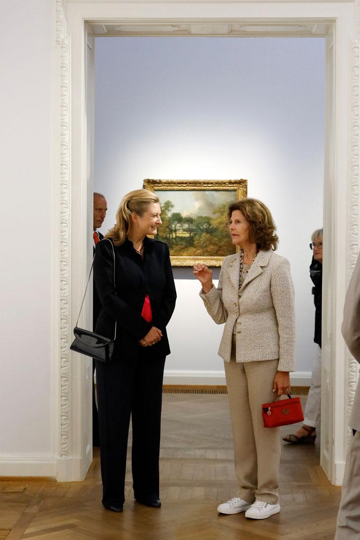 La Princesse Stéphanie et la Reine de Suède à la Villa Vauban