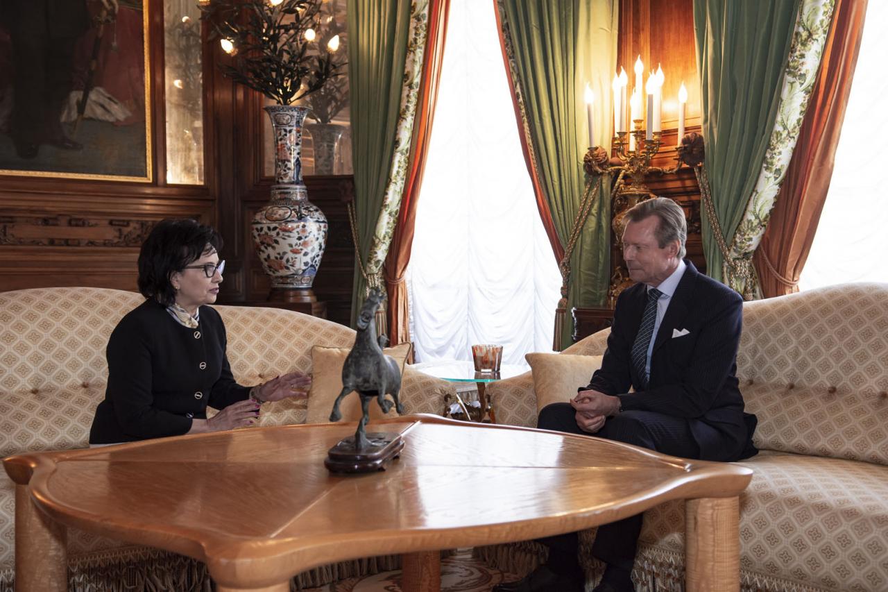 Le Grand-Duc s'entretient avec la présidente de la Diète polonaise