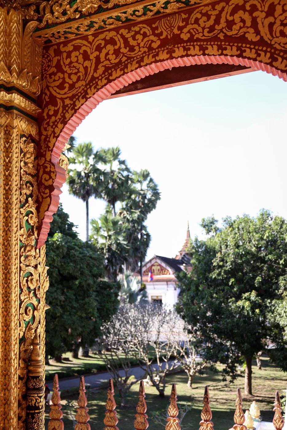 Vue artistique du musée national depuis le temple royal