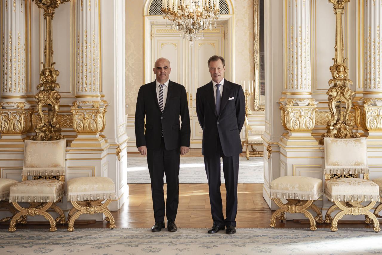 Photo officielle du Grand-Duc avec le Président suisse