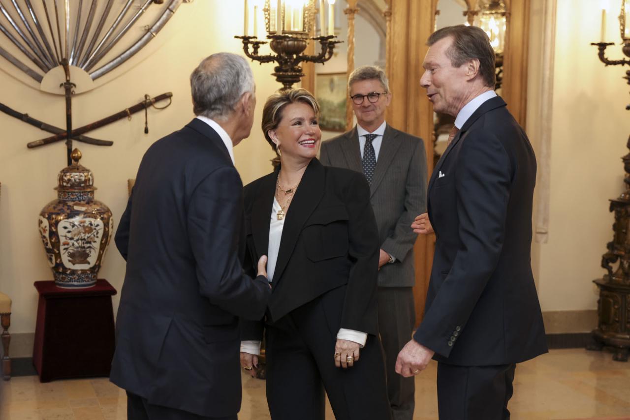 Le Couple grand-ducal accueille le Président Portugais