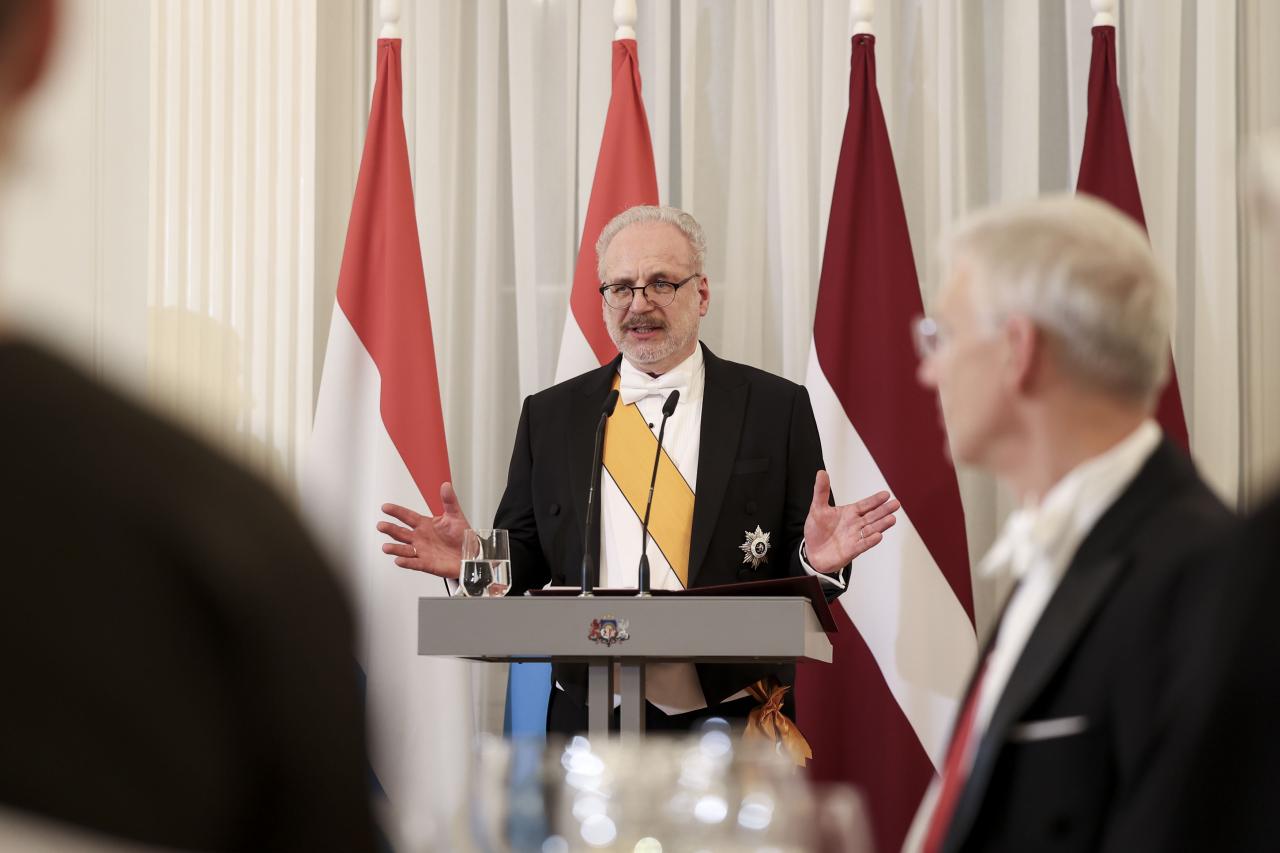 Le Président letton prononce son discours