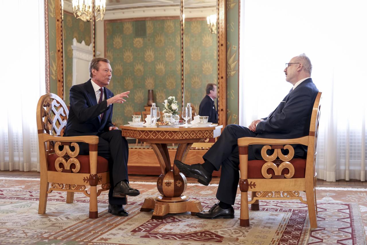 Le Grand-Duc et le Président letton en pleine discussion