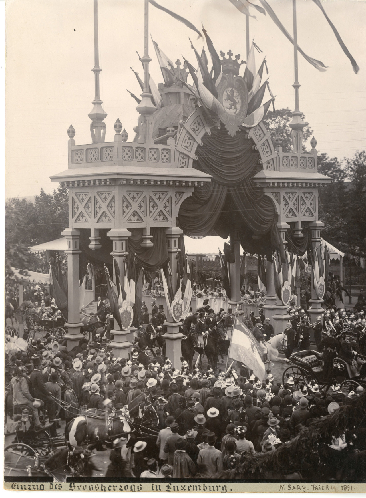 Joyeuse entrée du Grand-Duc Adolphe à Luxembourg-Ville, le 24 juillet 1891.