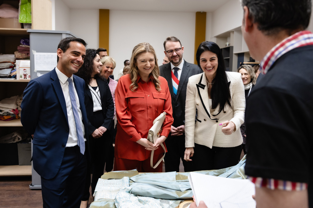 D'Grande-Duchesse besicht d'Raimlechkeete vun der « Maison Sourrire »