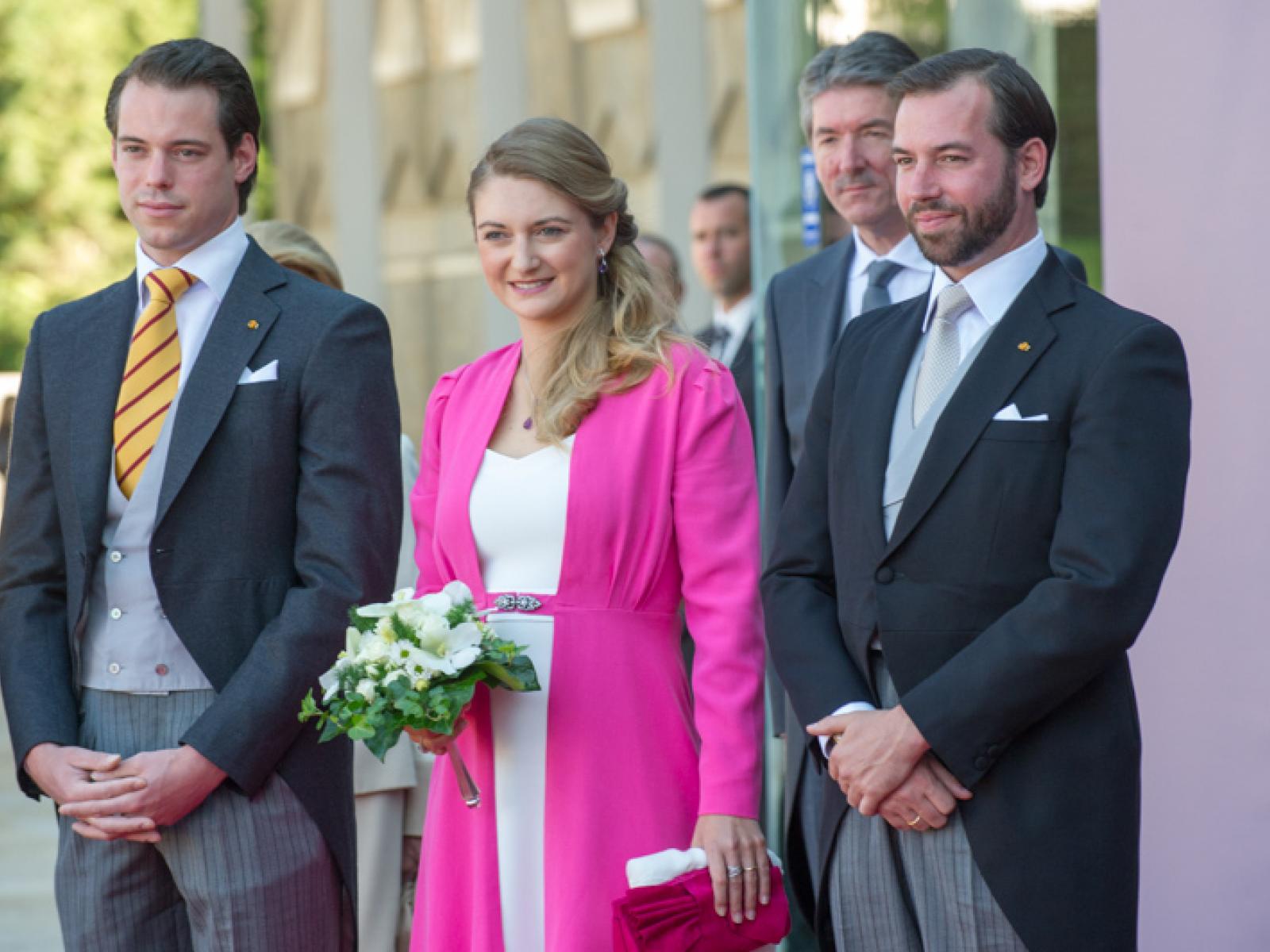 2014: Das Prinzenpaar und Prinz Félix am Nationalfeiertag