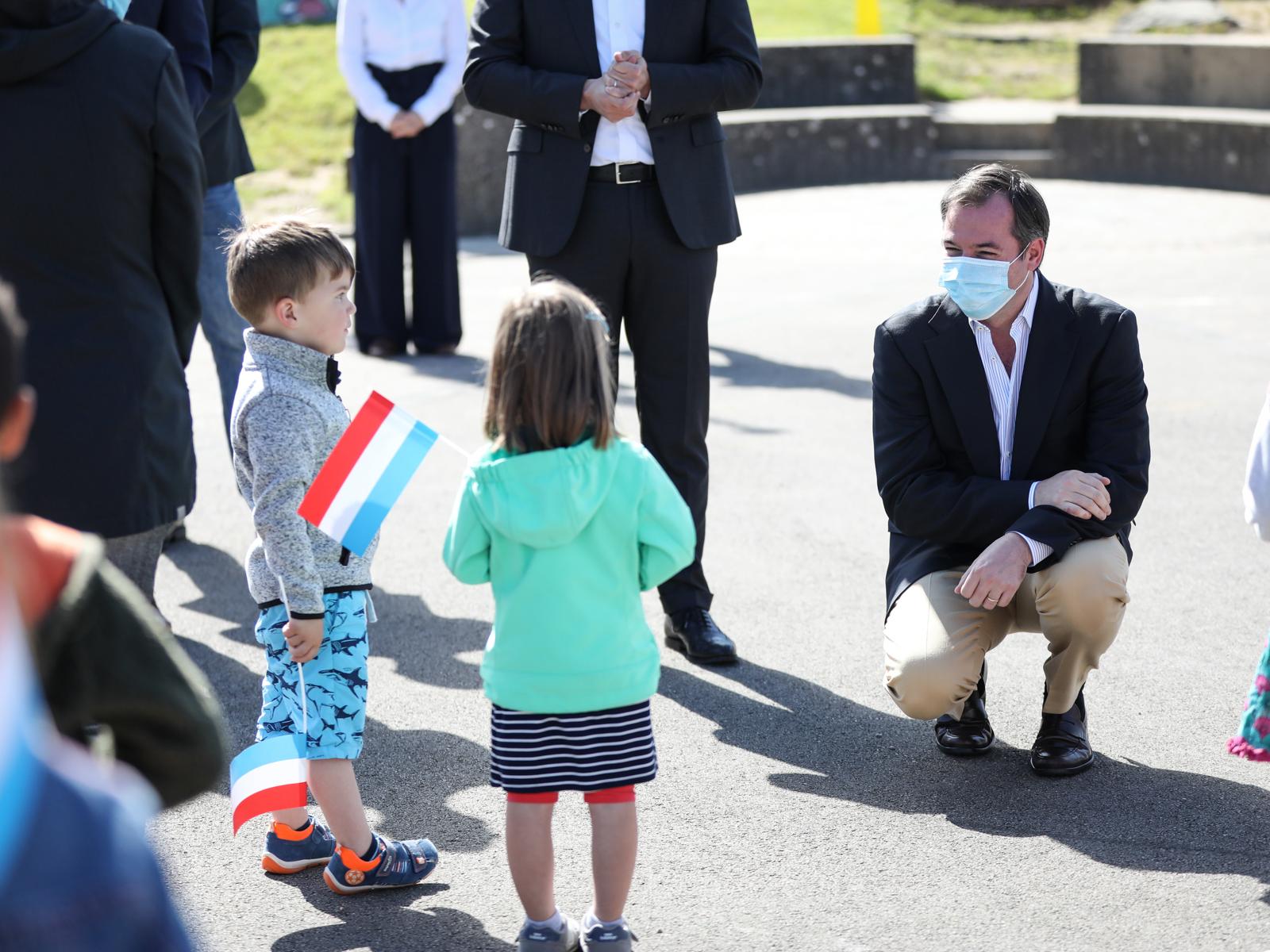 Le Prince héritier a rencontré les élèves de l’école fondamentale Angelsberg