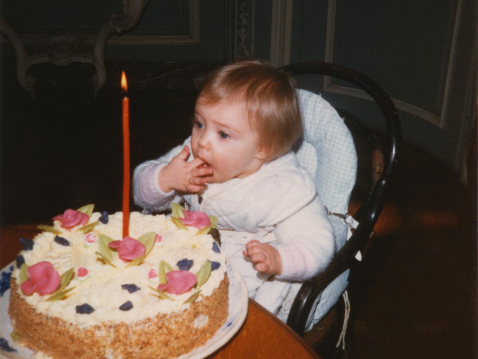 First birthday of Princess Stéphanie in 1985