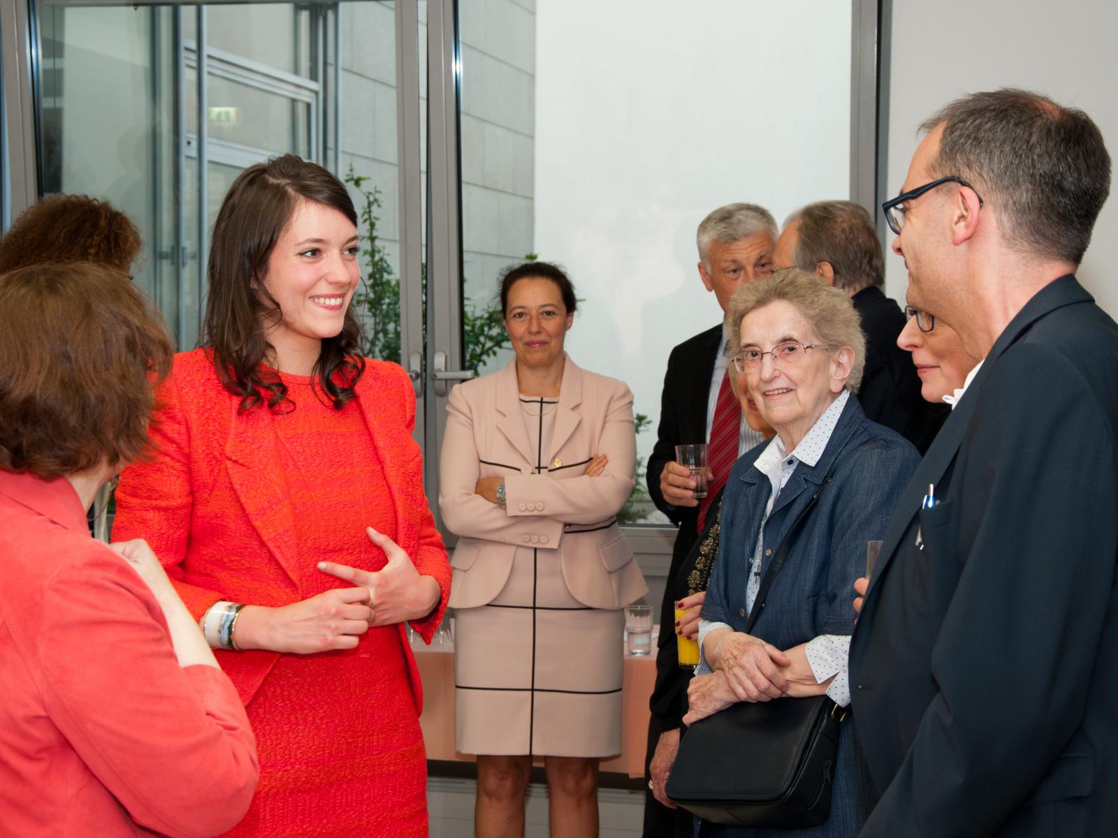 D'Prinzessin Alexandra op enger Visitt am Lycée Fieldgen