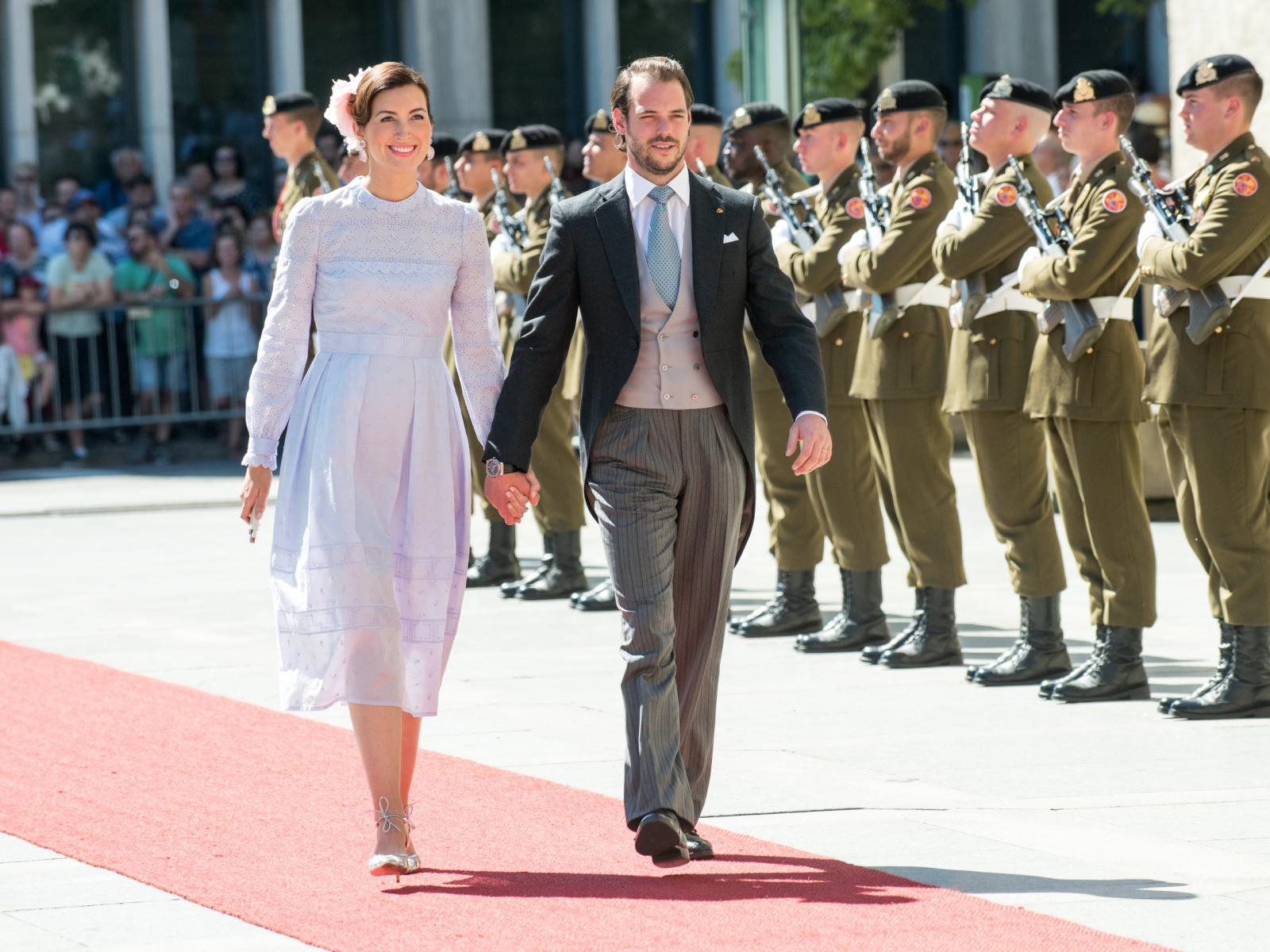 Le Prince Félix et la Princesse Claire lors de la Fête Nationale en 2016