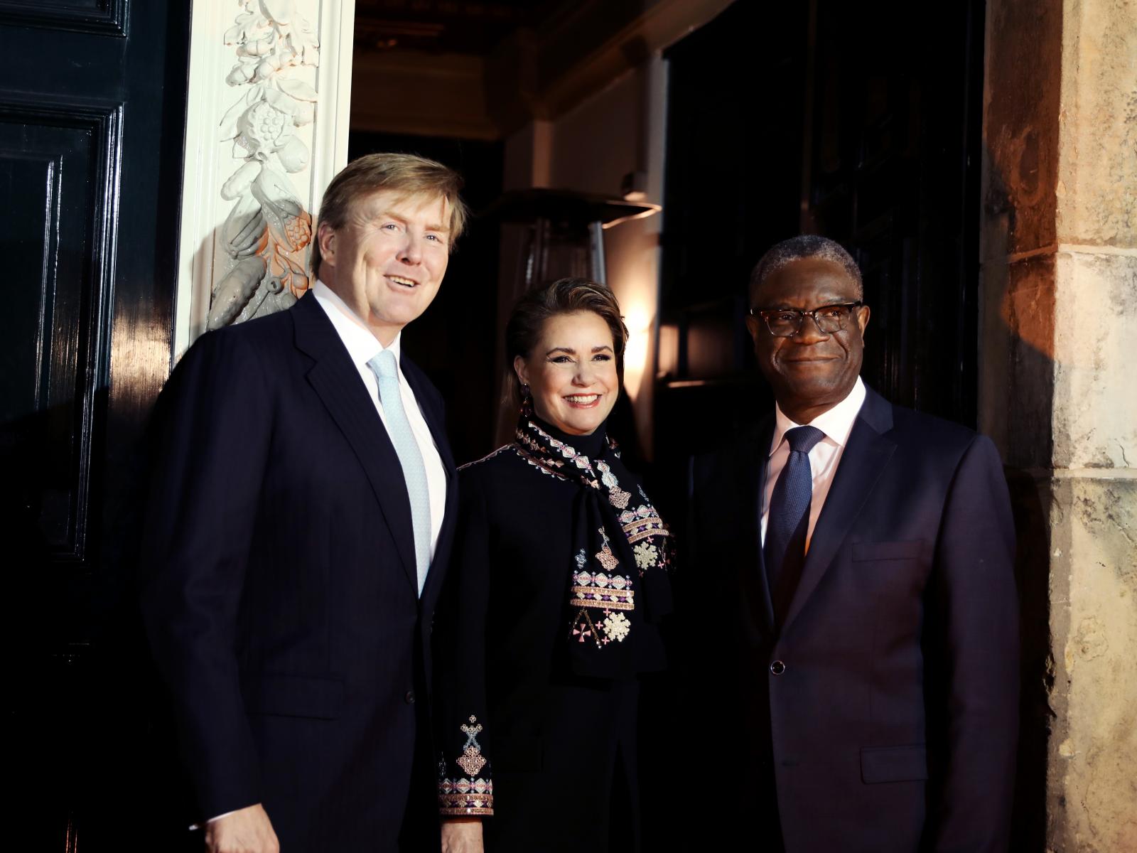 Die Großherzogin mit König Willem Alexander und Dr Denis Mukwégé