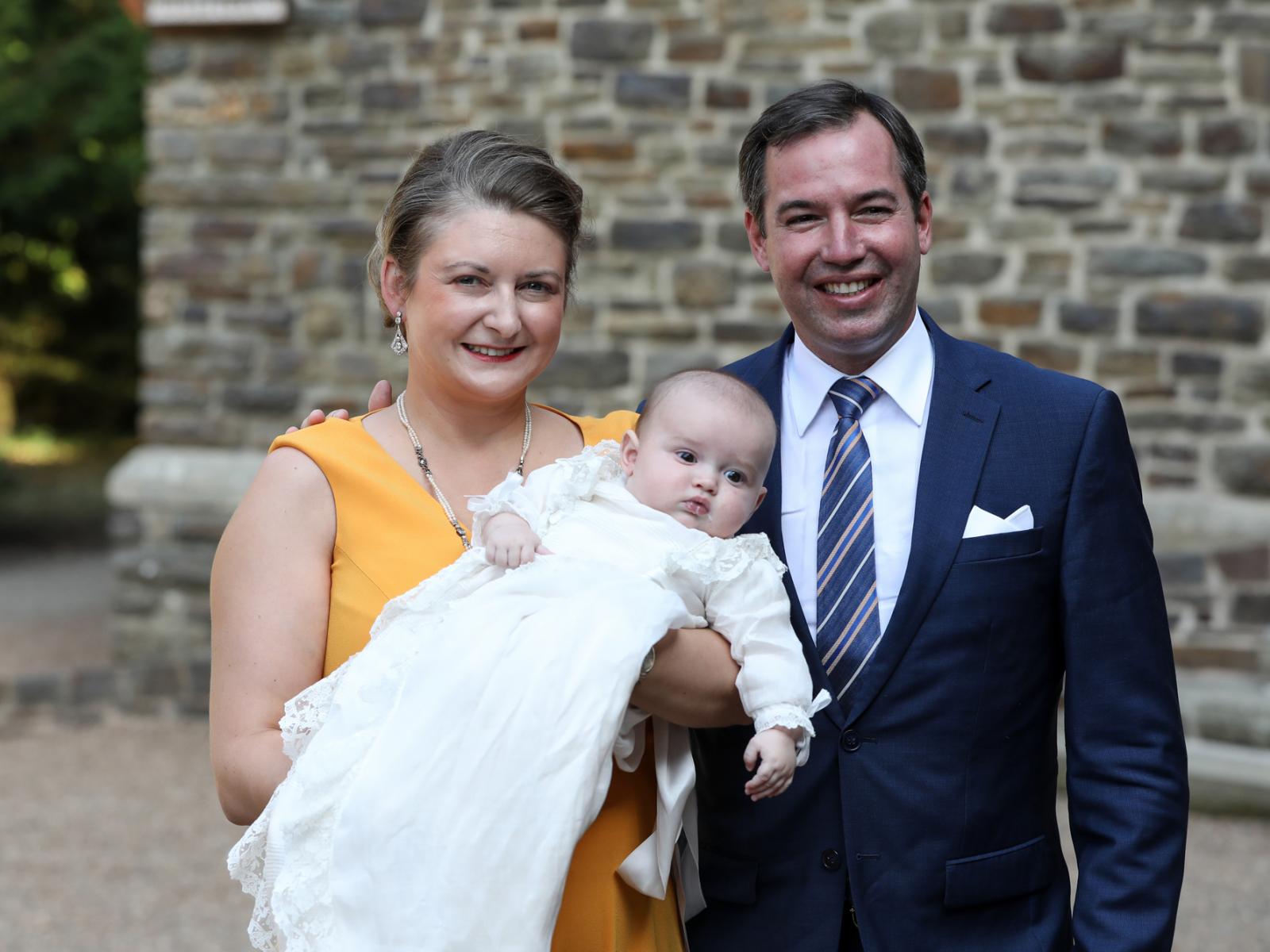 The Hereditary Couple with Prince Charles at the baptism