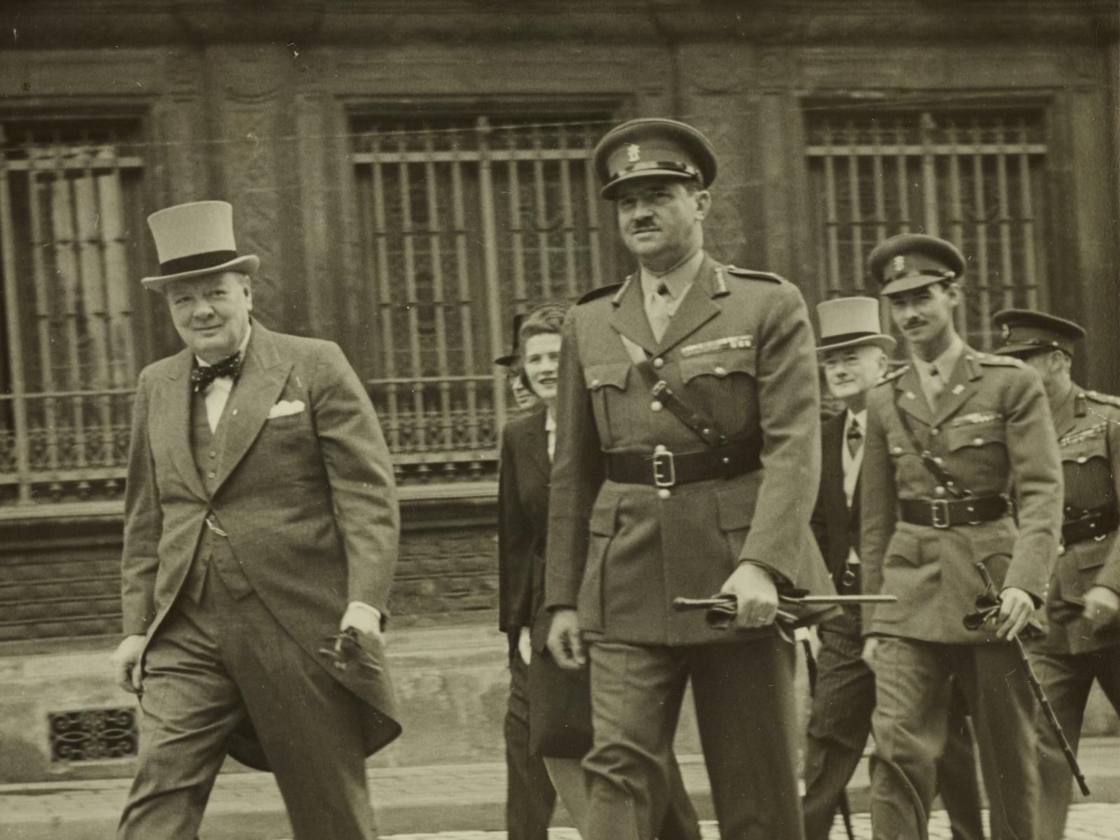 Le Prince Félix, le Prince Jean et Winston Churchill