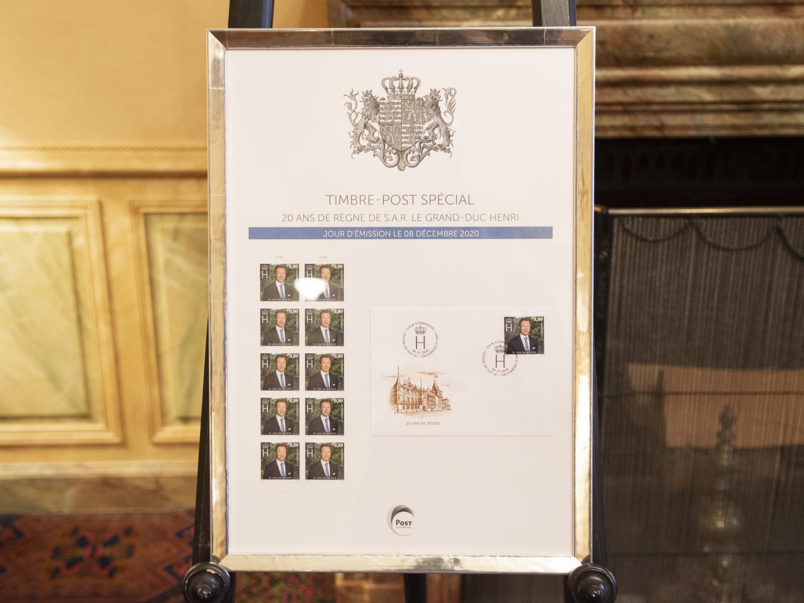Lancement d'un timbre 20 ans de règne du Grand-Duc 