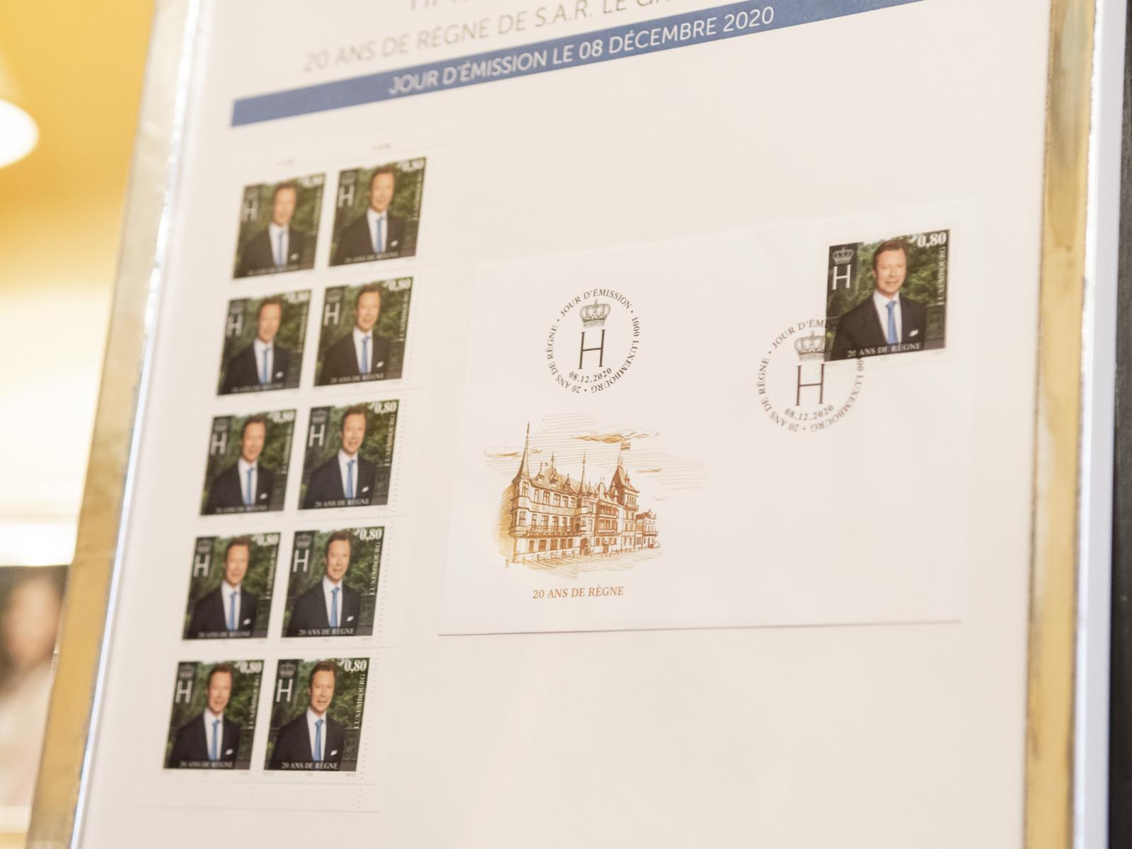 Lancement d'un timbre 20 ans de règne du Grand-Duc
