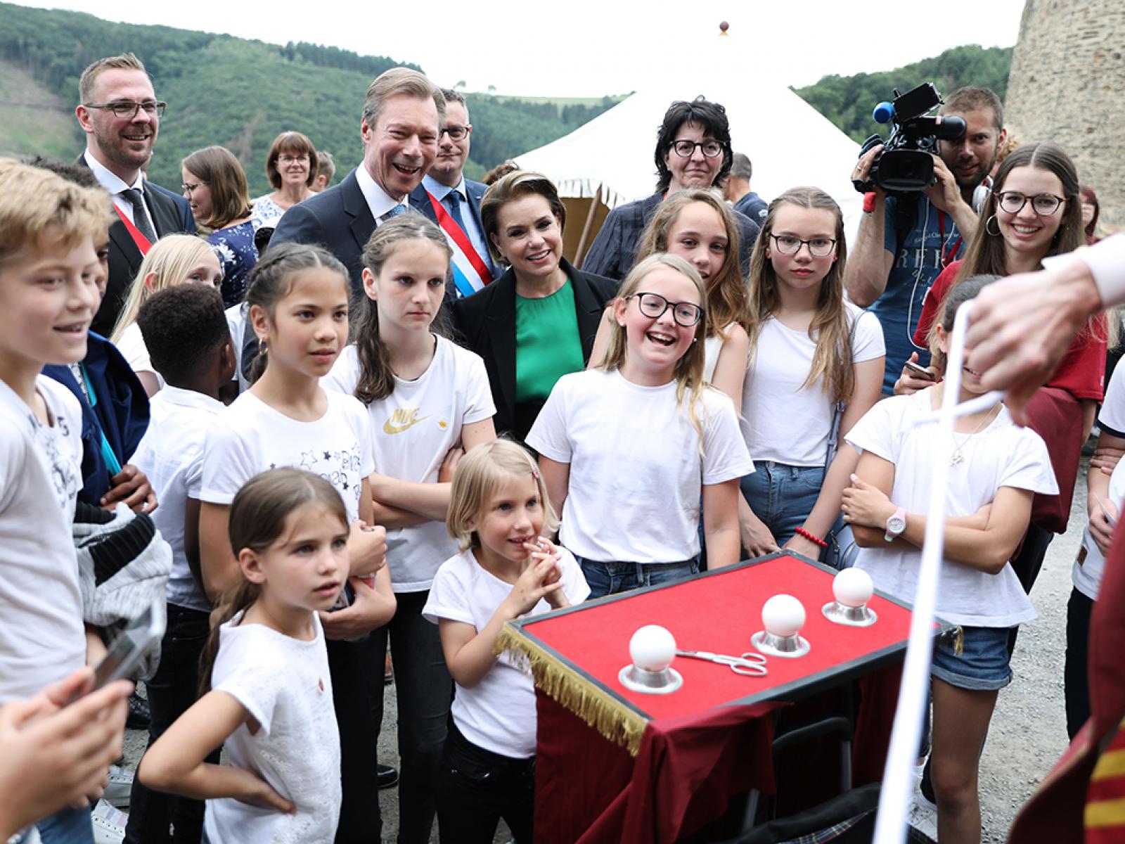 Visit on the eve of National Day of Bourscheid Castle