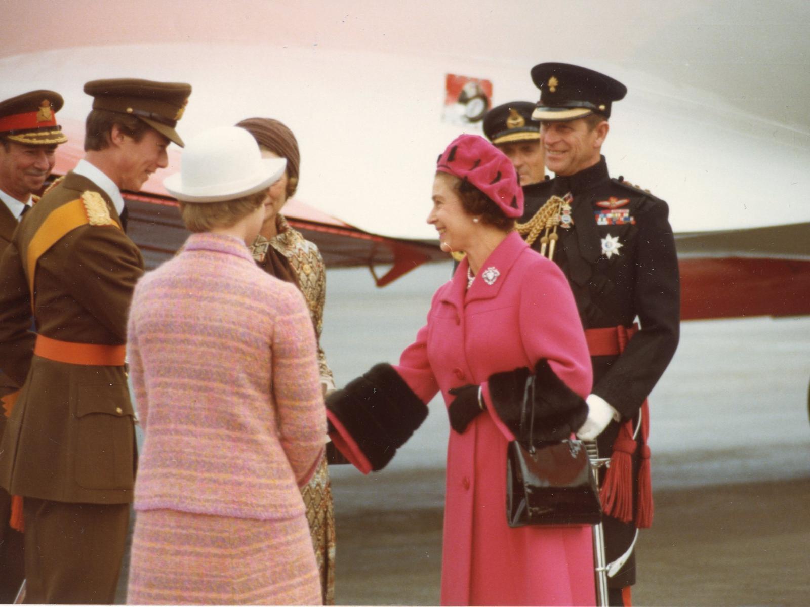 Her Majesty Queen Elizabeth II greeting the Grand Duke