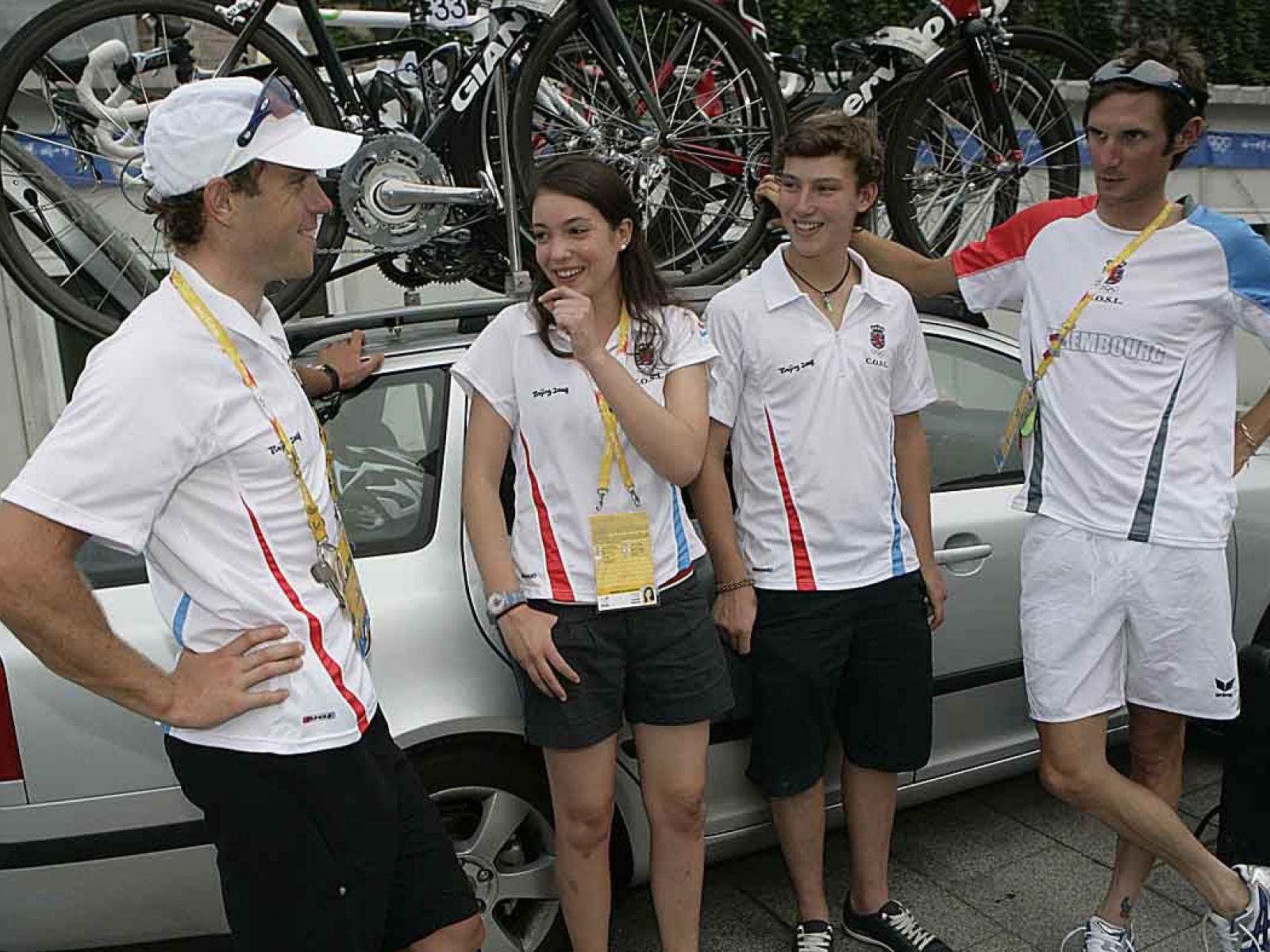 La Princesse Alexandra et le Prince Sébastien aux Jeux Olympiques à Bejing en 2008