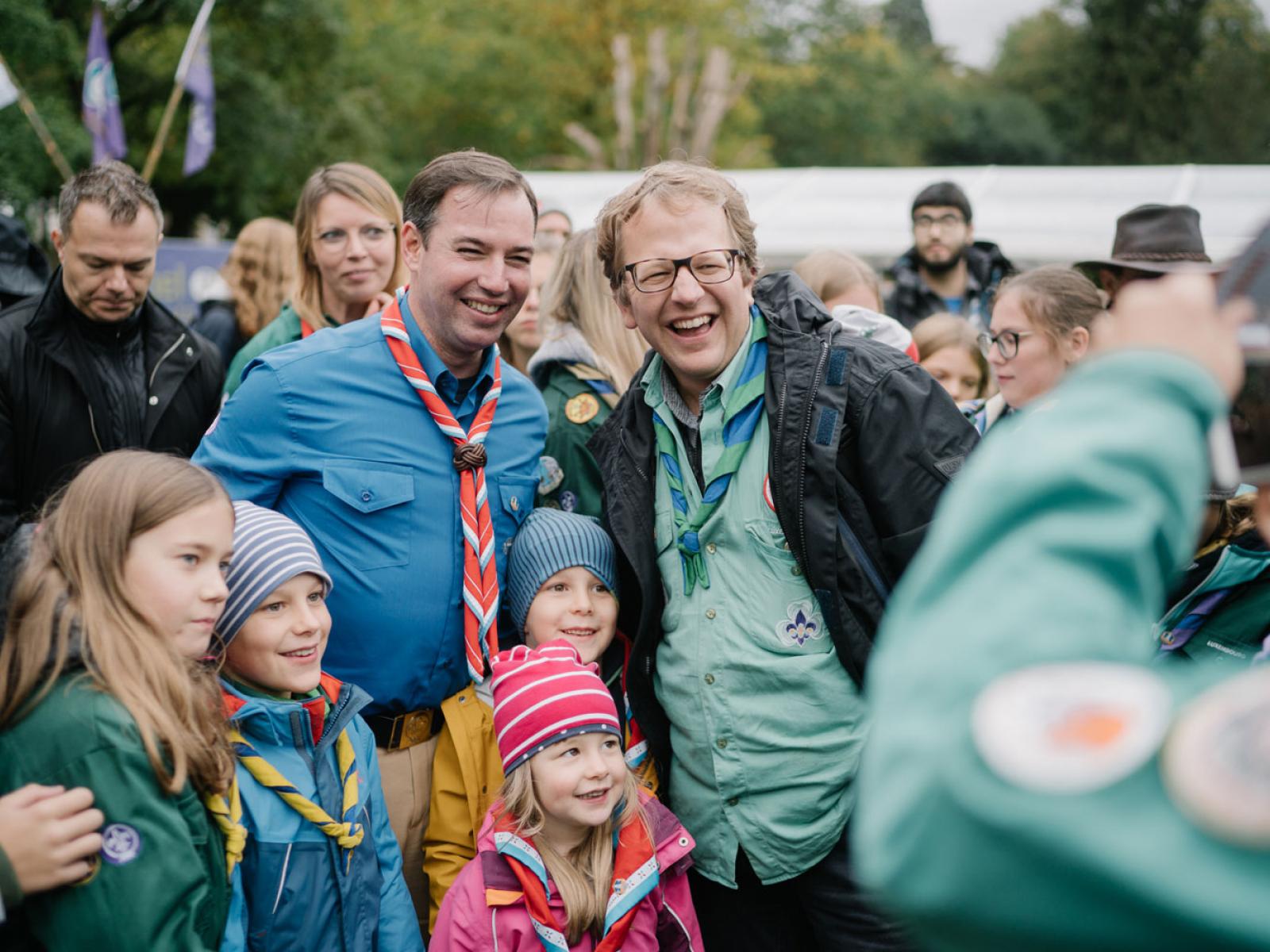 Prince William, Chief Scout, meets Scouts