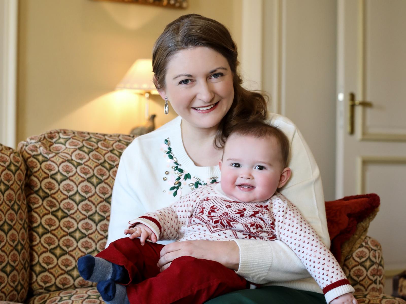 Portrait of Princess Stephanie and Prince Charles