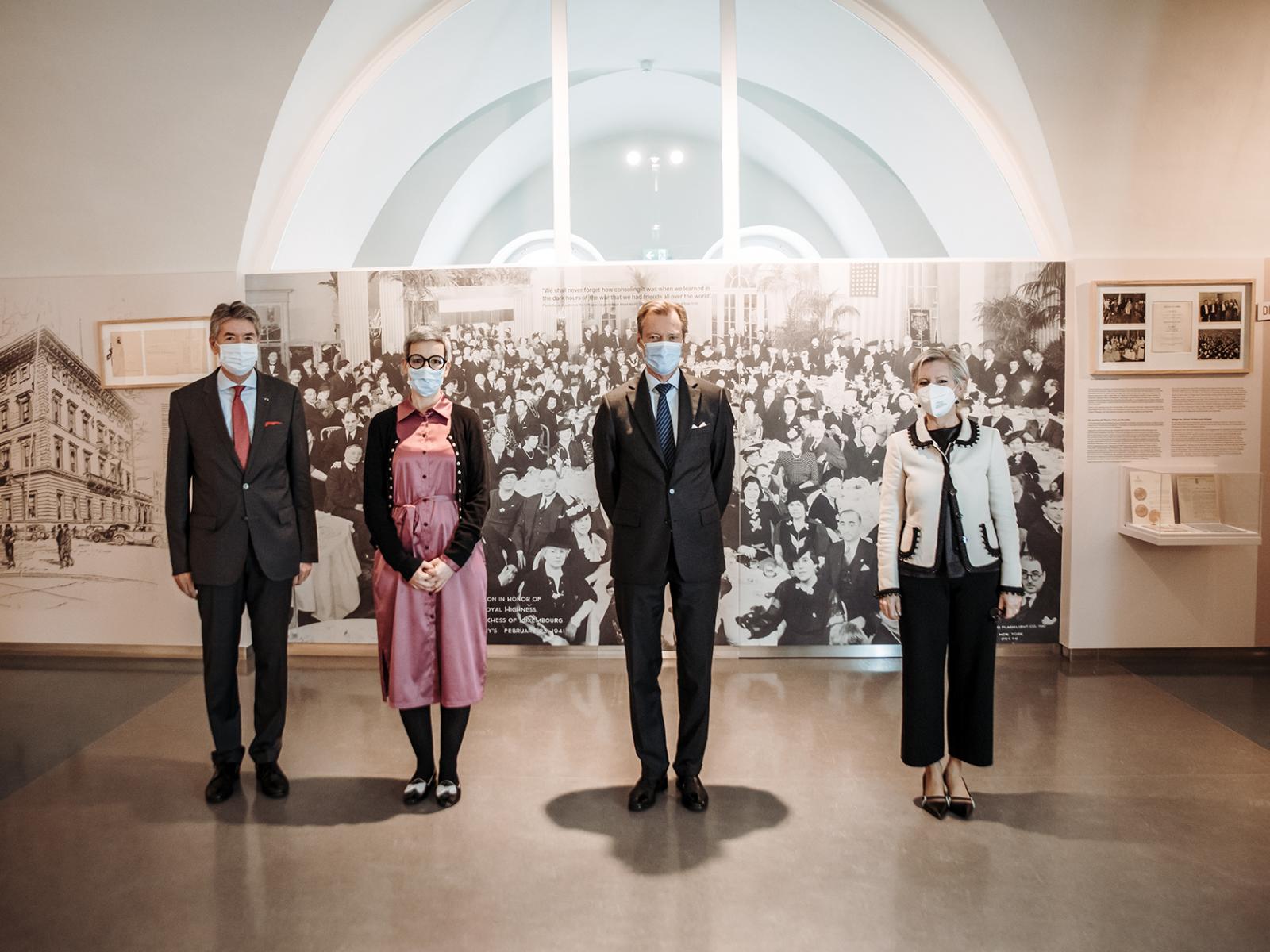 Visite de l'exposition "75 Joer Œuvre – Une histoire de solidarité"