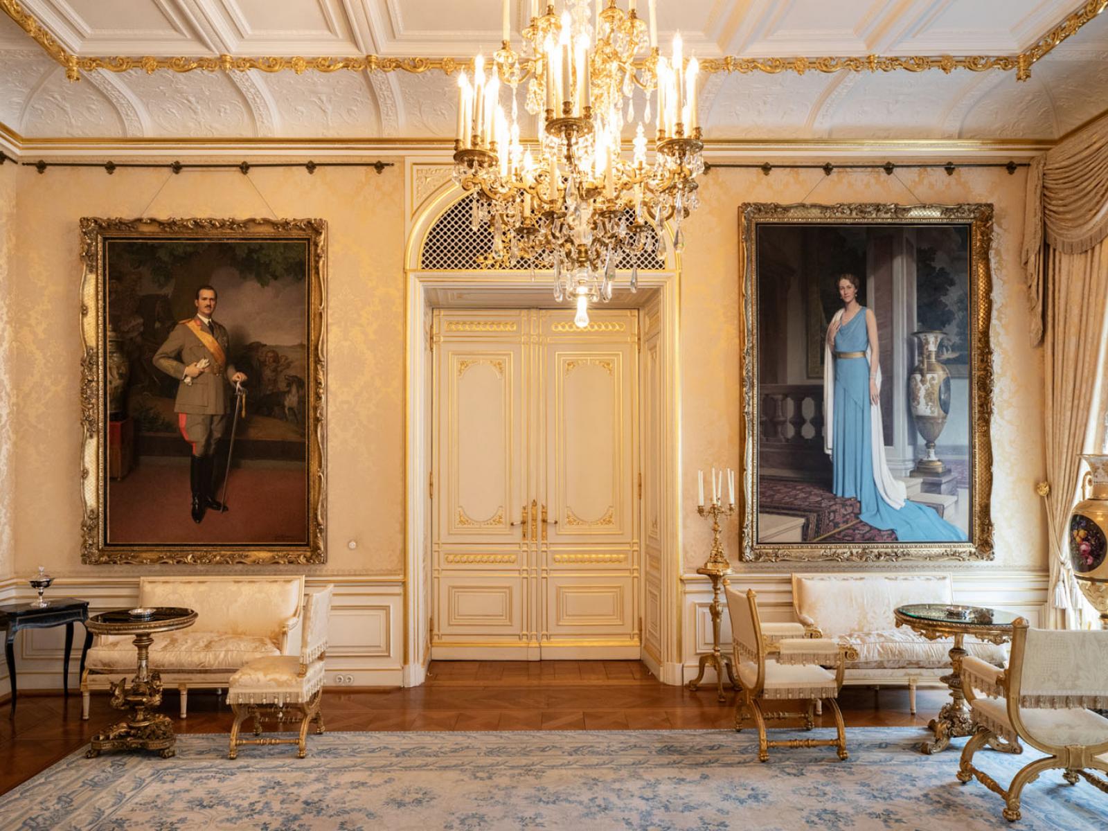 The yellow room of the Palais grand-ducal