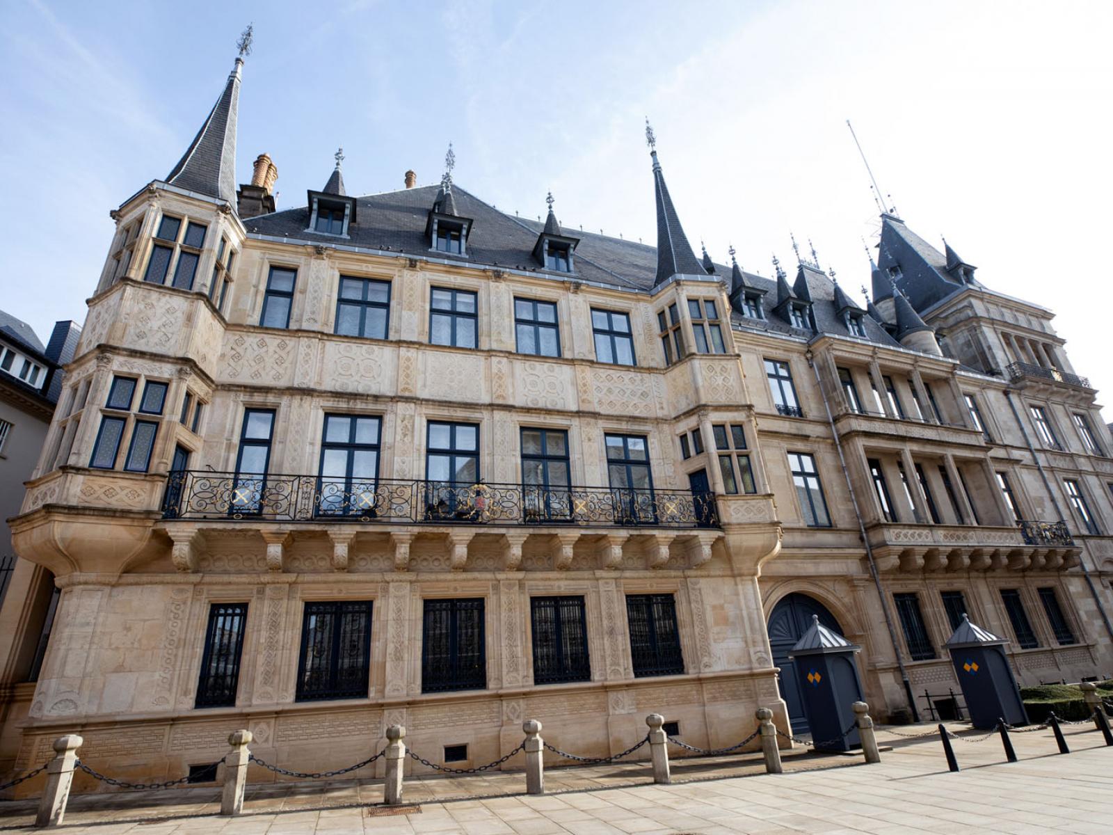 The facade of the Grand Ducal Palace