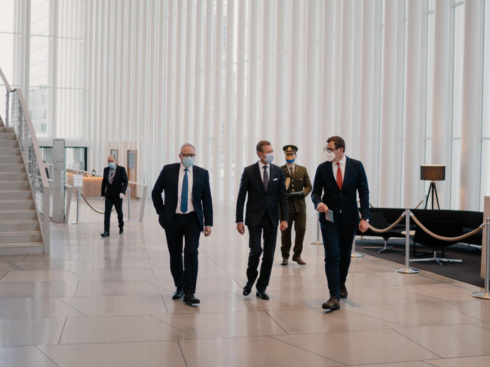 Le Grand-Duc se rend à la salle de concert de la Philharmonie Luxembourg