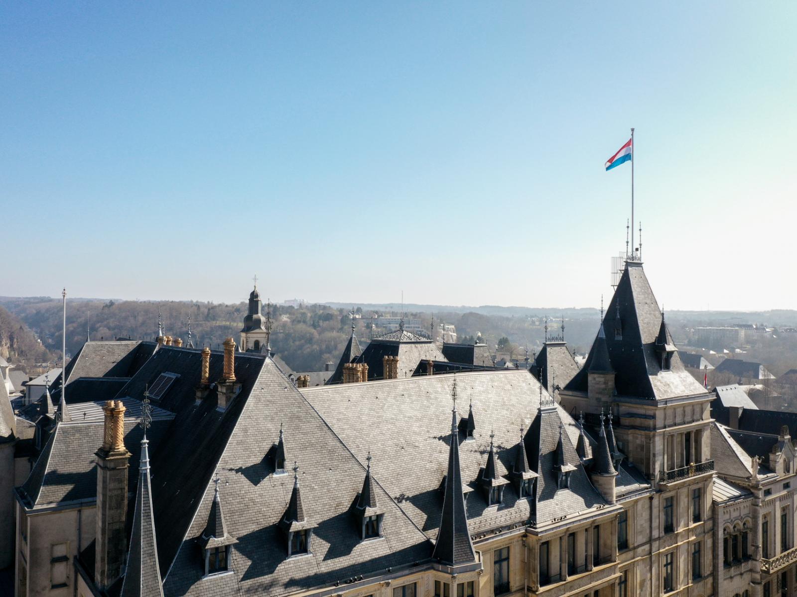 Aerial views of the Grand Ducal Palace