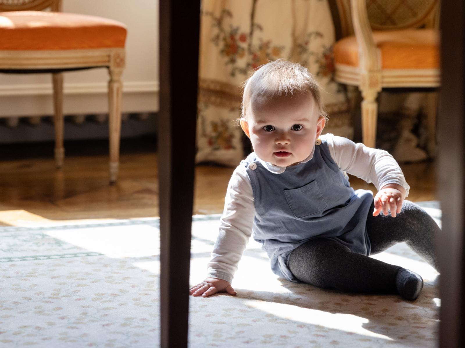 Portrait vum Prënz Charles am Schlass zu Fëschbech fir säin éischte Gebuertsdag