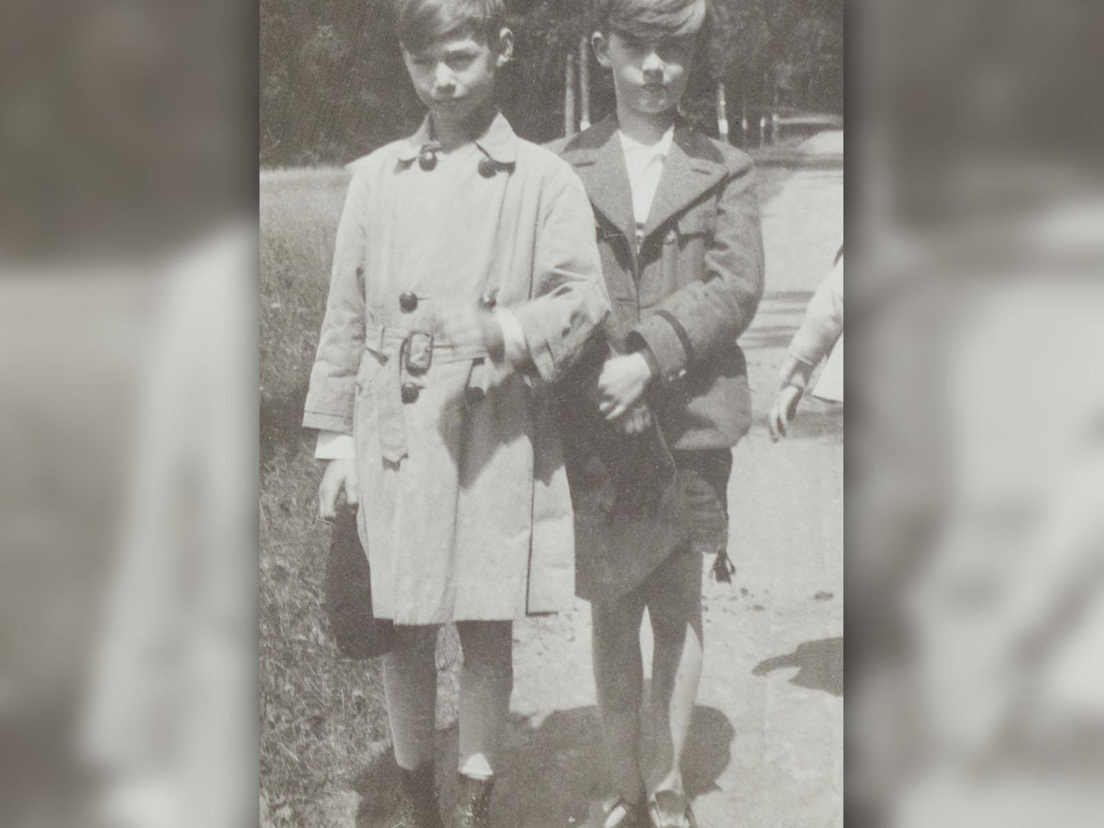 Photographie de 1931 où l'on voit le Prince Jean et son camarade de jeu, le Prince Albrecht de Saxe