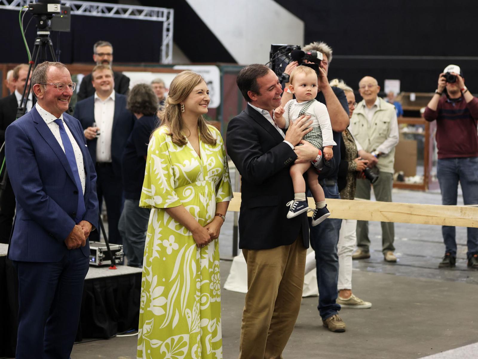 Le Couple héritier et le Prince Charles lors de la cérémonie inaugurale de la Foire Agricole