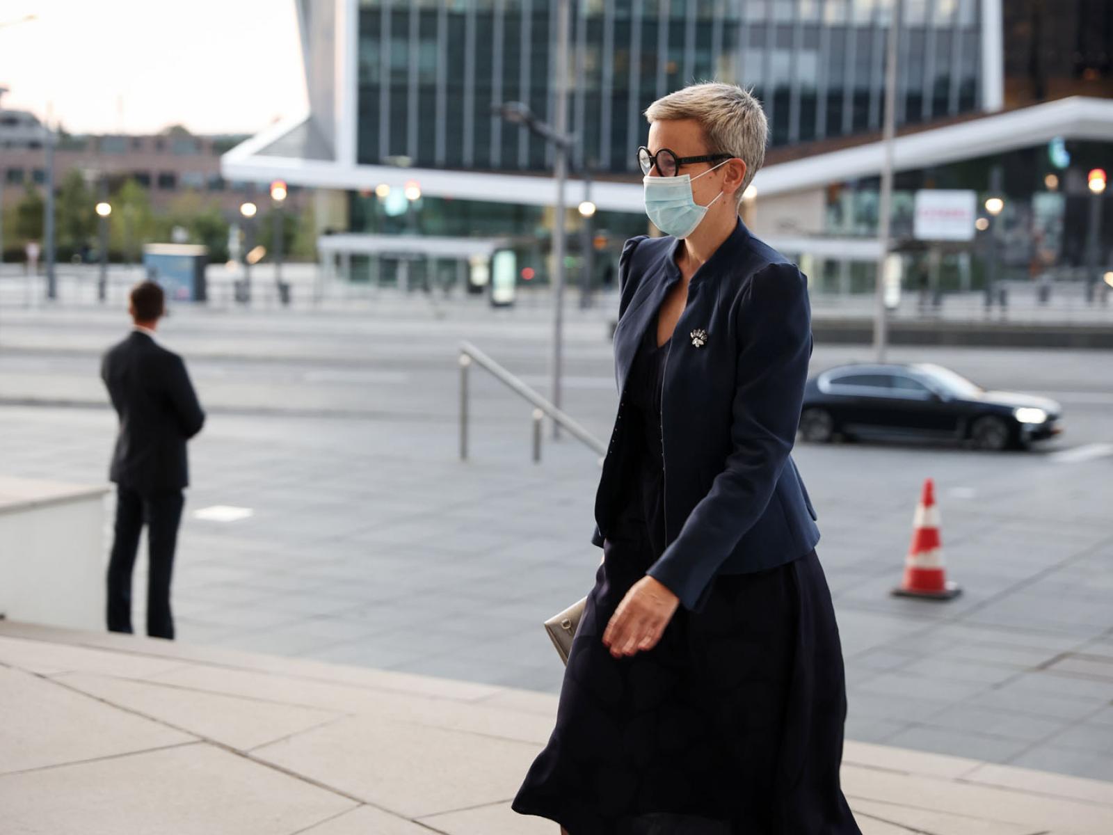 Arrivée à la Philharmonie Luxembourg de Mme Sam Tanson, ministre de la Culture
