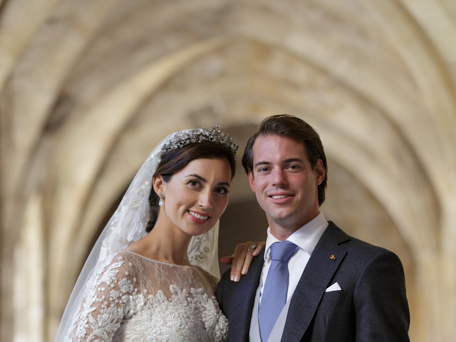 Le Prince Félix et la Princesse Claire lors de leur mariage religieux en 2013