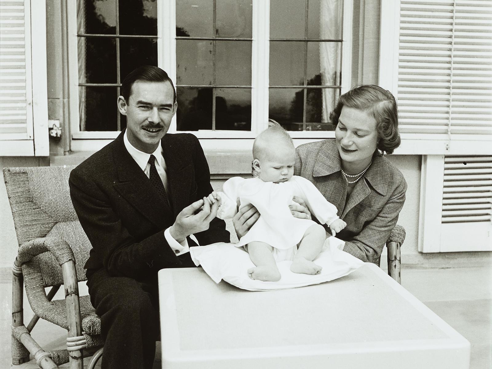 Prince Jean, Princess Joséphine-Charlotte and Princess Marie-Astrid in 1954