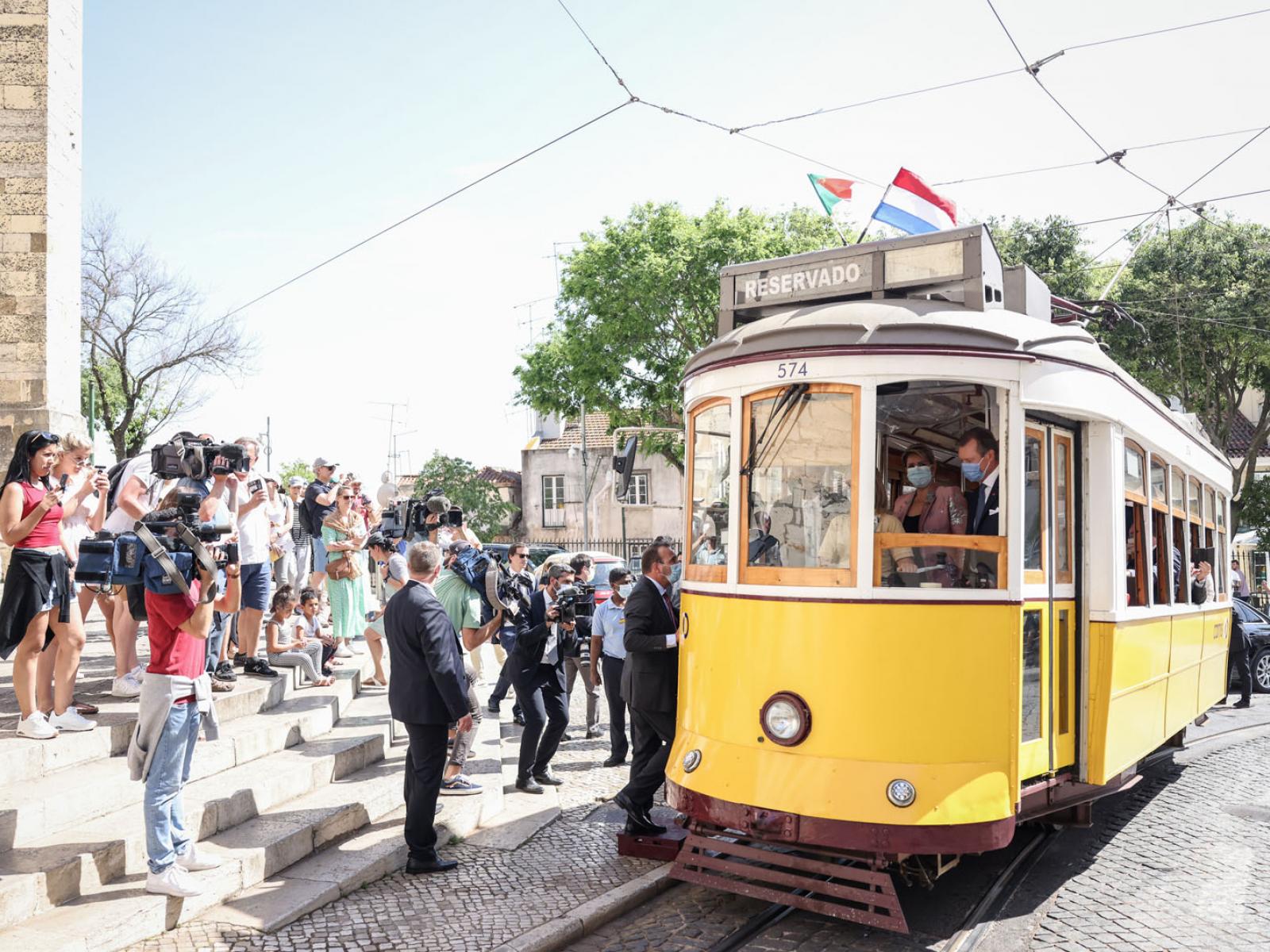 Vue sur le tramway historique officiel