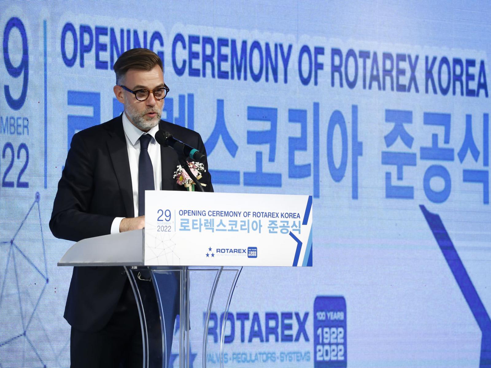 The Minister lays his speech during the opening ceremony the plant