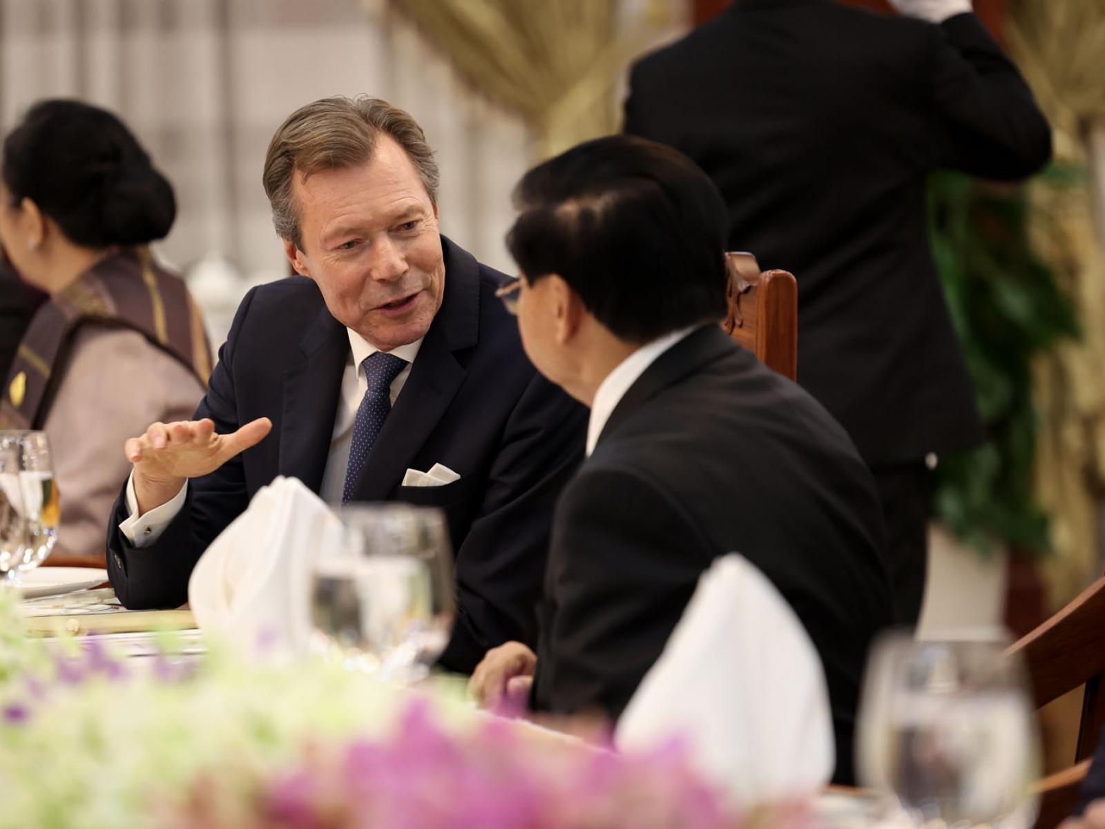 Le Grand-Duc échange avec le Président laotien