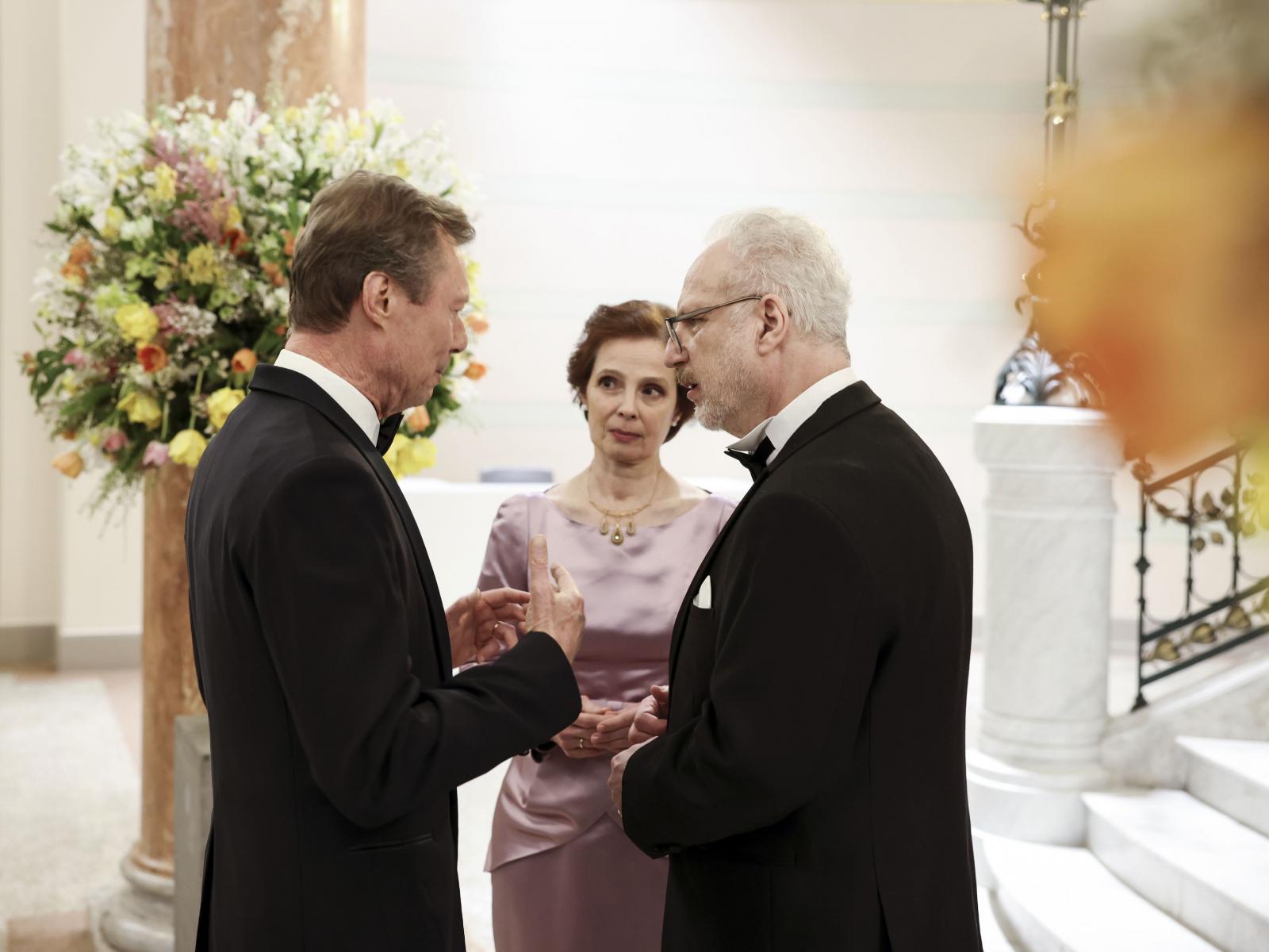 Le Grand-Duc échange avec le Président letton et la Première dame