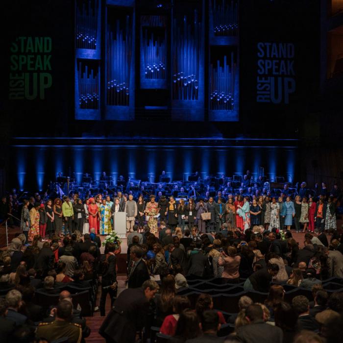 Overview of the gala reception of the International Forum "Stand Speak Rise Up!