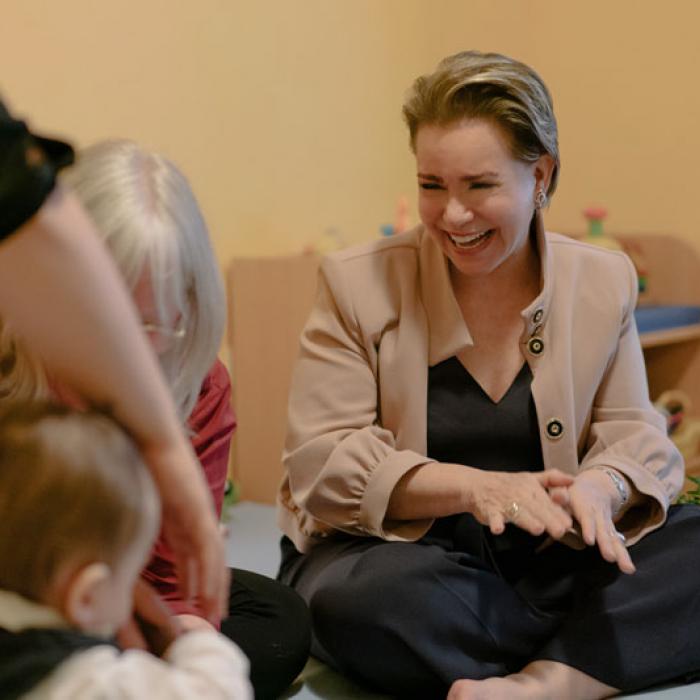 The Grand Duchess during her visit to the Norbert Ensch Care Centre in Contern