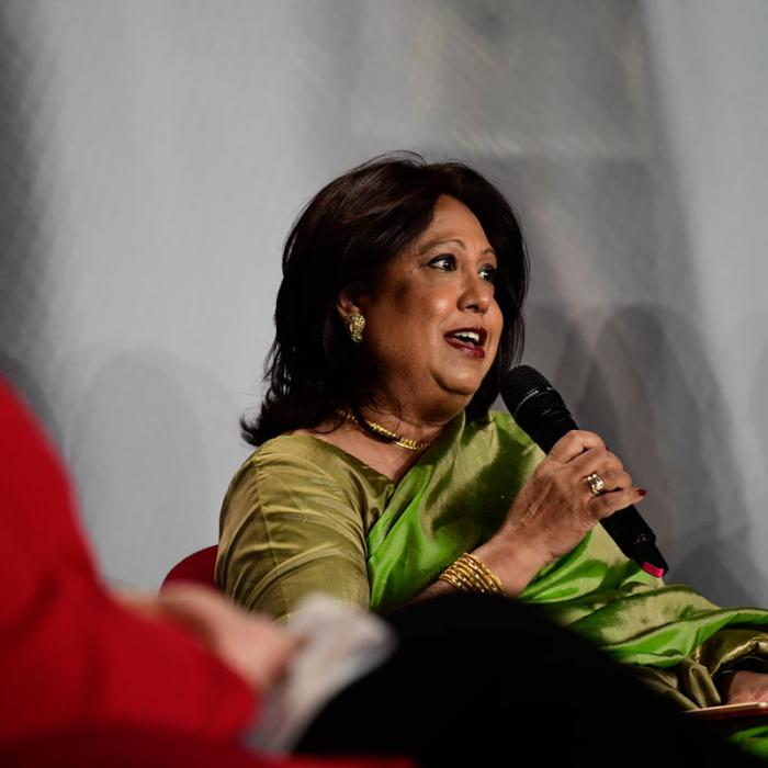 Pramila Patten at the International Forum "Stand Speak Rise Up!