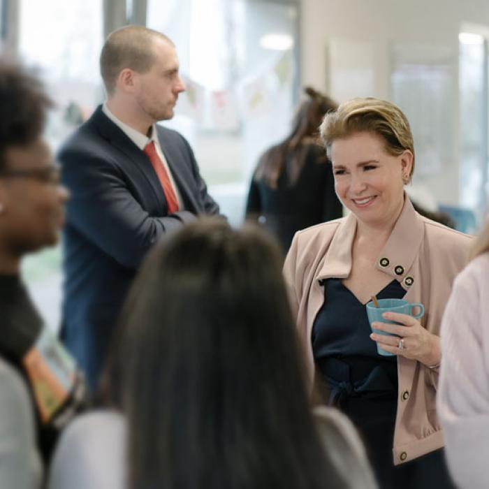 The Grand Duchess during her visit to the Norbert Ensch Care Centre in Contern