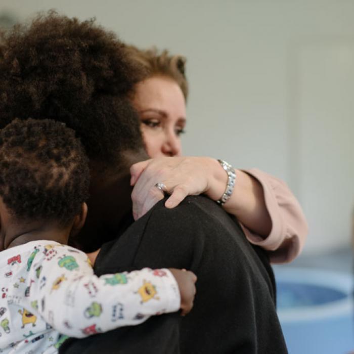 The Grand Duchess during her visit to the Norbert Ensch Care Centre in Contern