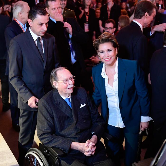 Grand Duke Jean and Grand Duchess Maria Teresa at the international forum "Stand Speak Rise Up!