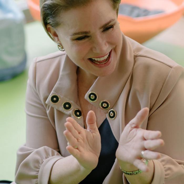 The Grand Duchess during her visit to the Norbert Ensch Care Centre in Contern