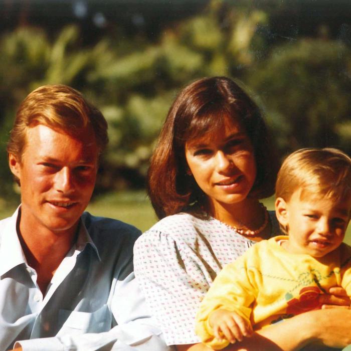 The Grand Duke and the Grand Duchess with Prince Guillaume