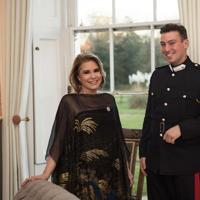 The Grand Duke and the Grand Duchess and Prince Sebastian at the Royal Military Academy Sandhurst 